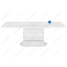 Стол стеклянный Plas 160 super white