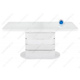 Стол стеклянный Plas 160 super white