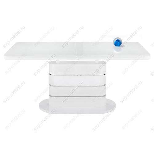 Стол стеклянный Plas 160 super white