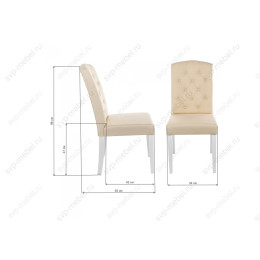 Стул деревянный Menson white / fabric сream