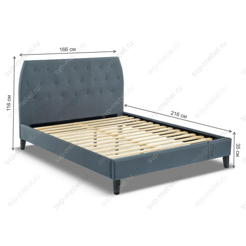 Кровать Poli 160х200 blue