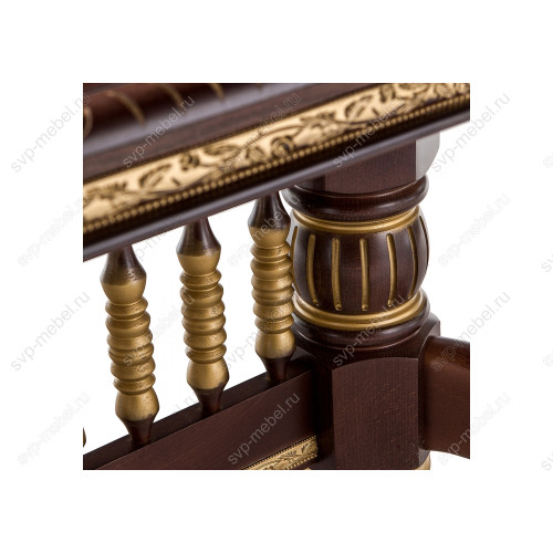 Стол деревянный Кантри орех с золотой патиной