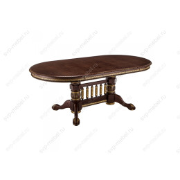 Стол деревянный Кантри орех с золотой патиной