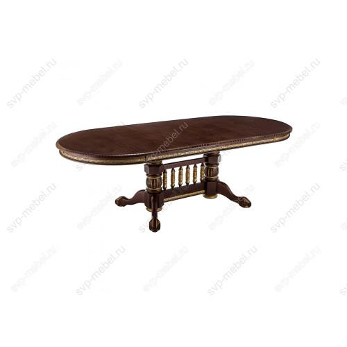 Стол деревянный Кантри орех с золотой патиной