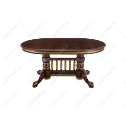 Стол деревянный Кантри орех с золотой патиной