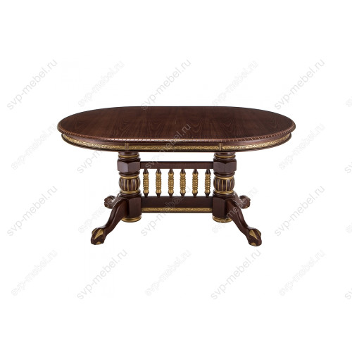 Стол деревянный Кантри орех с золотой патиной