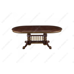 Стол деревянный Кантри орех с золотой патиной