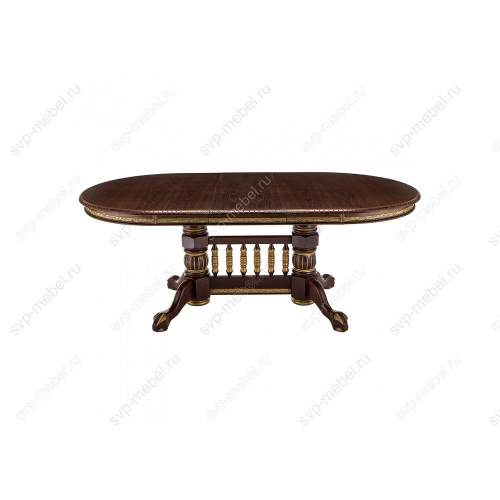 Стол деревянный Кантри орех с золотой патиной