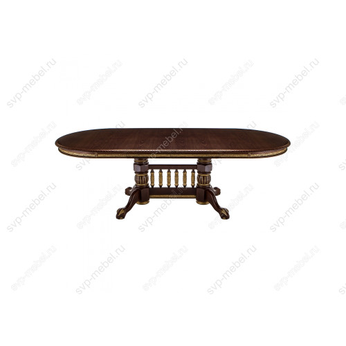 Стол деревянный Кантри орех с золотой патиной