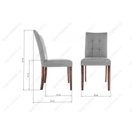 Стул деревянный Madina dark walnut / fabric grey