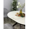 Стол обеденный DO1200, черный/керамика TOP ALPINE WHITE арт.170118