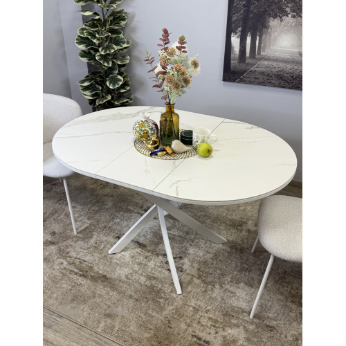 Стол обеденный R1000, белый/керамика TOP ALPINE WHITE арт.170118