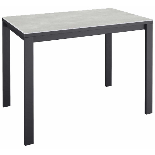 Стол обеденный LK900 черный/керамика CARMEN LIGHT GRAY