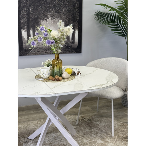 Стол обеденный R900, белый/керамика TOP ALPINE WHITE арт.170118