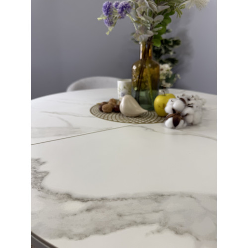 Стол обеденный R900, белый/керамика TOP ALPINE WHITE арт.170118