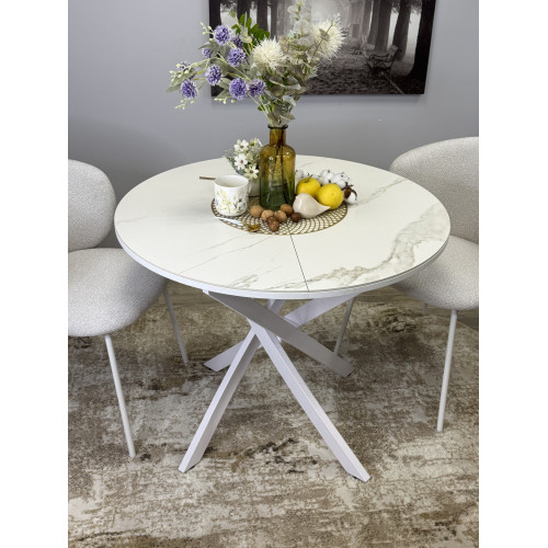 Стол обеденный R900, белый/керамика TOP ALPINE WHITE арт.170118
