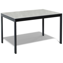 Стол обеденный LK1200, черный/керамика CARMEN LIGHT GRAY арт.170156