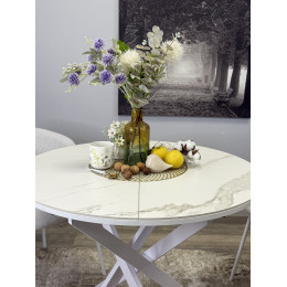 Стол обеденный R900, белый/керамика TOP ALPINE WHITE арт.170118