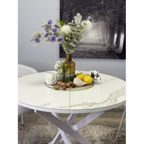 Стол обеденный R900, белый/керамика TOP ALPINE WHITE арт.170118