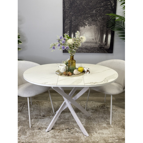 Стол обеденный R900, белый/керамика TOP ALPINE WHITE арт.170118
