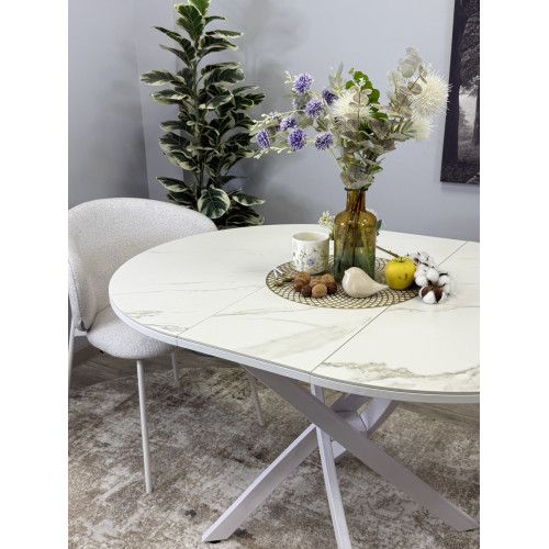 Стол обеденный R900, белый/керамика TOP ALPINE WHITE арт.170118