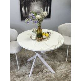Стол обеденный R900, белый/керамика TOP ALPINE WHITE арт.170118