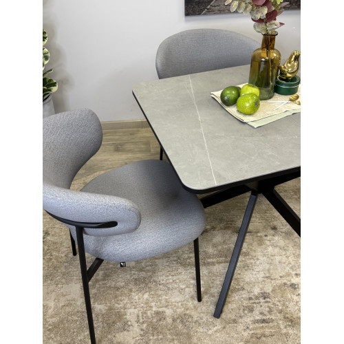 Стол обеденный BK1000, черный/керамика NEW ARMANI GREY 170154