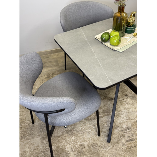 Стол обеденный BK900, черный/керамика NEW ARMANI GREY 170154