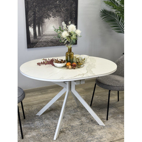 Стол обеденный DO1200, белый/керамика TOP ALPINE WHITE арт.170118