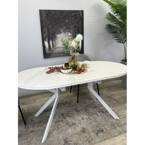 Стол обеденный DO1200, белый/керамика TOP ALPINE WHITE арт.170118