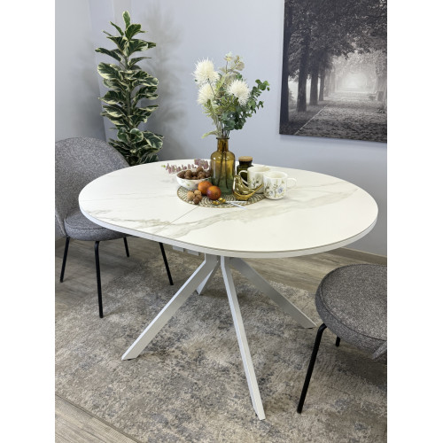 Стол обеденный DO1200, белый/керамика TOP ALPINE WHITE арт.170118