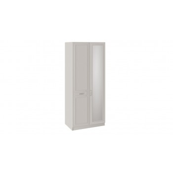 Шкаф для одежды с 1 глухой и 1 зеркальной дверью левый «Сабрина» - СМ-307.07.021L
