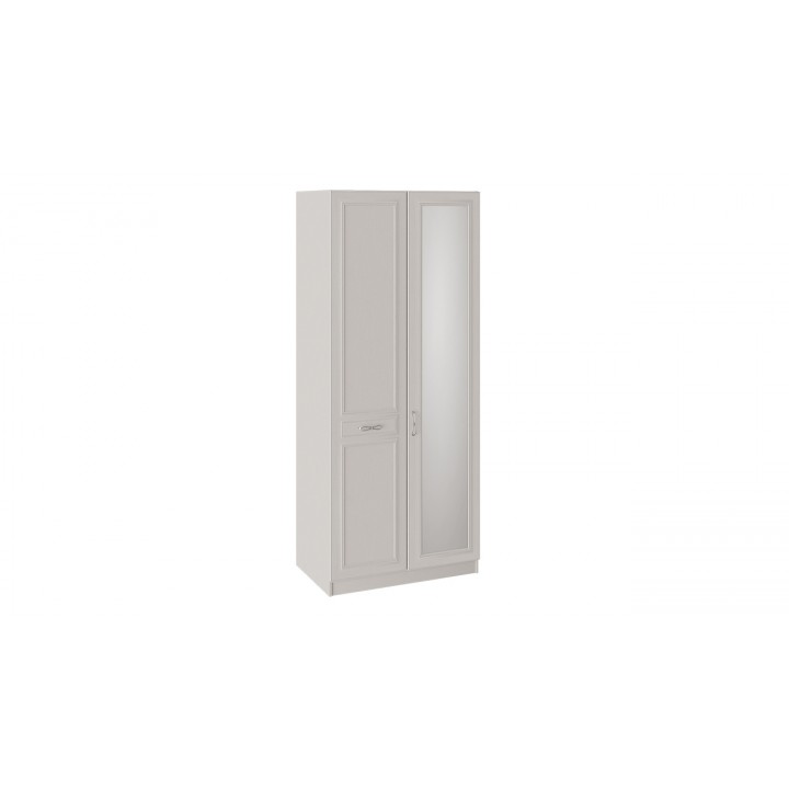 Шкаф для одежды с 1 глухой и 1 зеркальной дверью левый «Сабрина» - СМ-307.07.021L