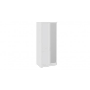 Шкаф для одежды с 1 глухой и 1 зеркальной дверью левый «Франческа» - СМ-312.07.005L