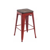 Барный стул Tolix Bar wood CColl T-2103B-26 red / brown walnut