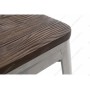 Барный стул Tolix Bar wood CColl T-2103B-26 alum / brown walnut