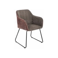 Стул Stef grey / dark red