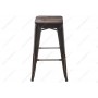 Барный стул Tolix Bar wood CColl T-2103B-26 bronze / brown walnut