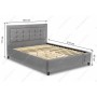 Кровать Ameli 160х200 grey