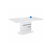Стол стеклянный Plas 160 super white