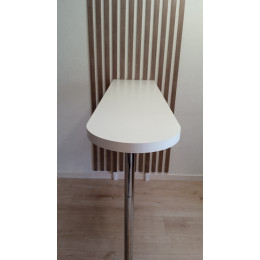 Барная стойка БС-1 белый матовый /опора матовое золото